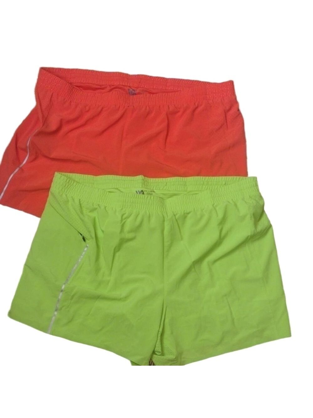 VRST running shorts lot of 2 chameleon green and fiesta size 2XL